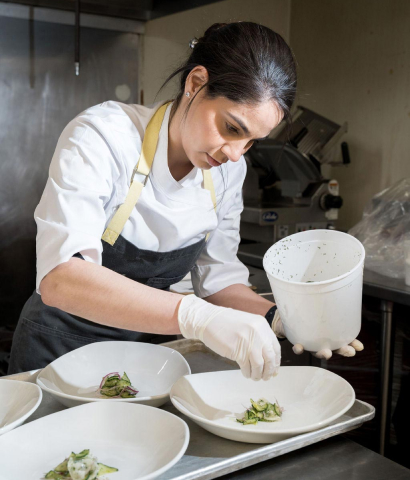 Chef preparing food