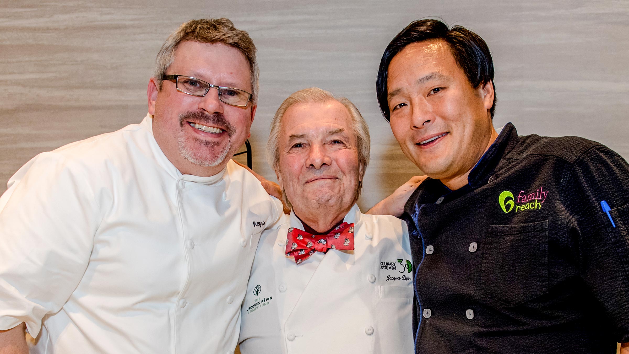 Chefs Jeremy Sewall, Jacques Pepin and Ming Tsai