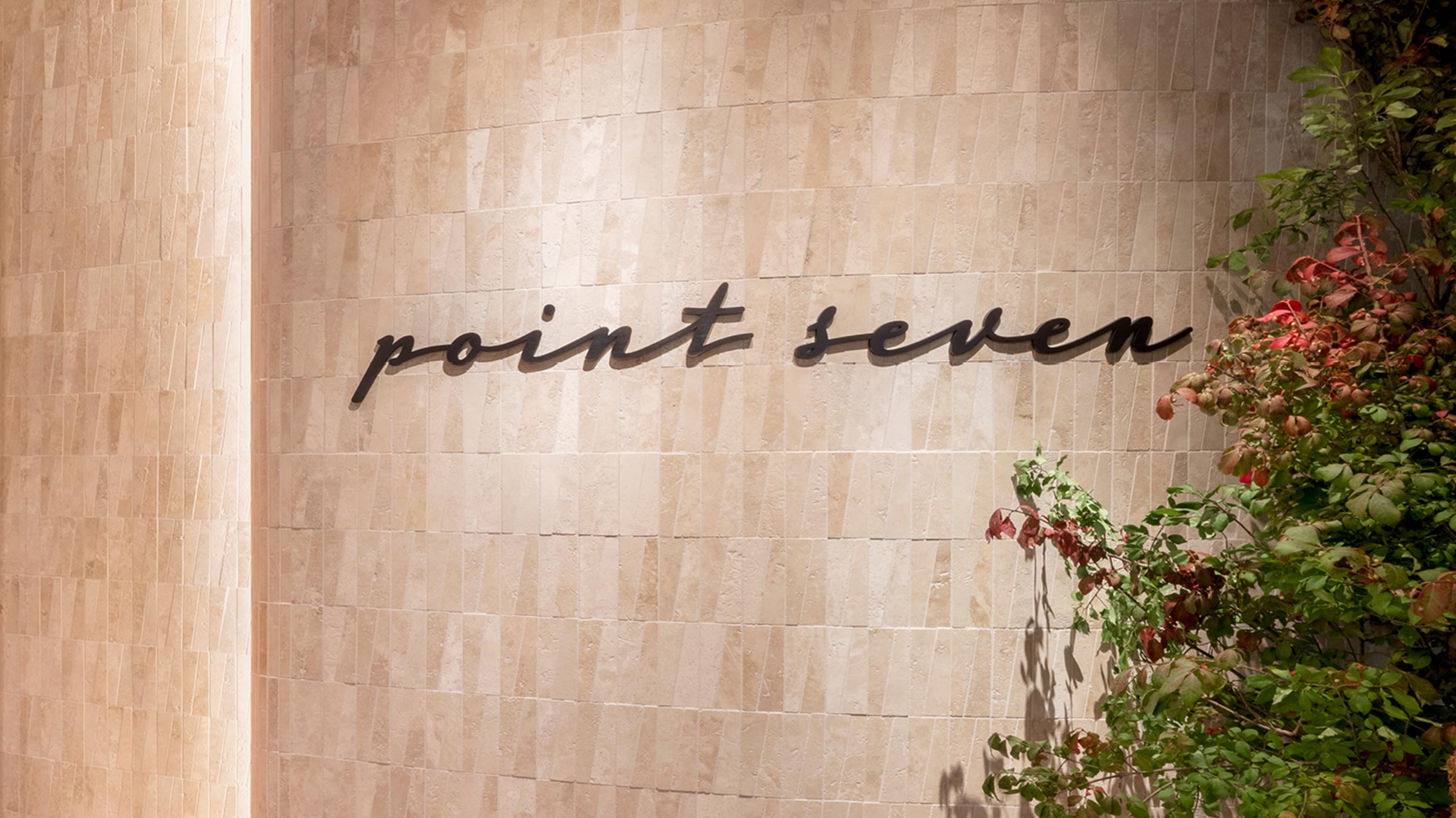 Exterior of Point Seven restaurant