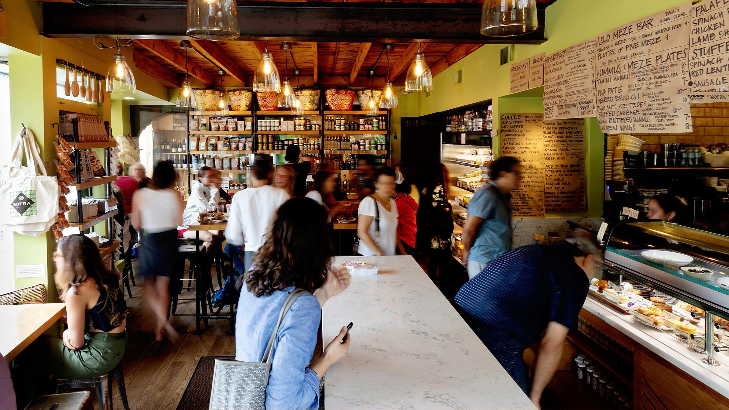 Interior of Sofra Bakery